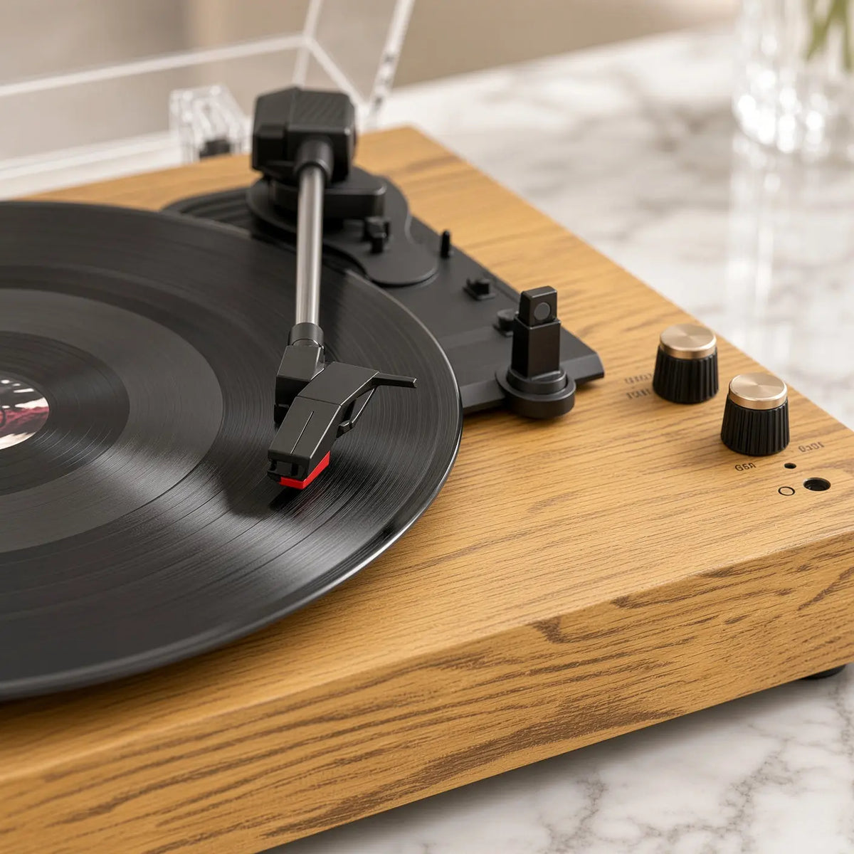 Platine Vinyle Chêne Vinyle Audio