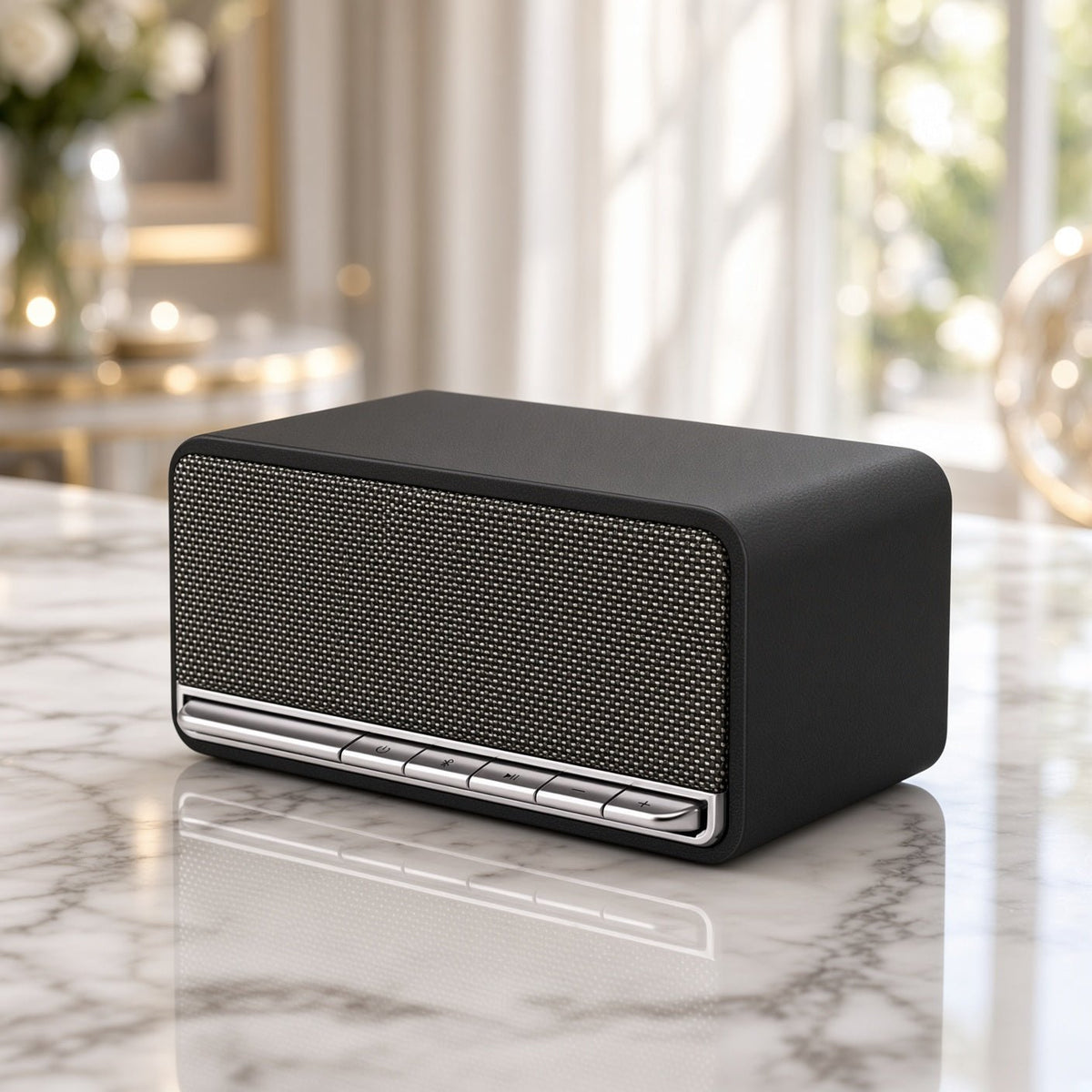 Enceinte Bluetooth Vintage 20W, entrées AUX, USB-C et carte microSD