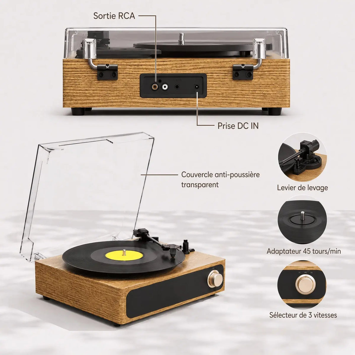Platine Vinyle Noyer Vinyle Audio