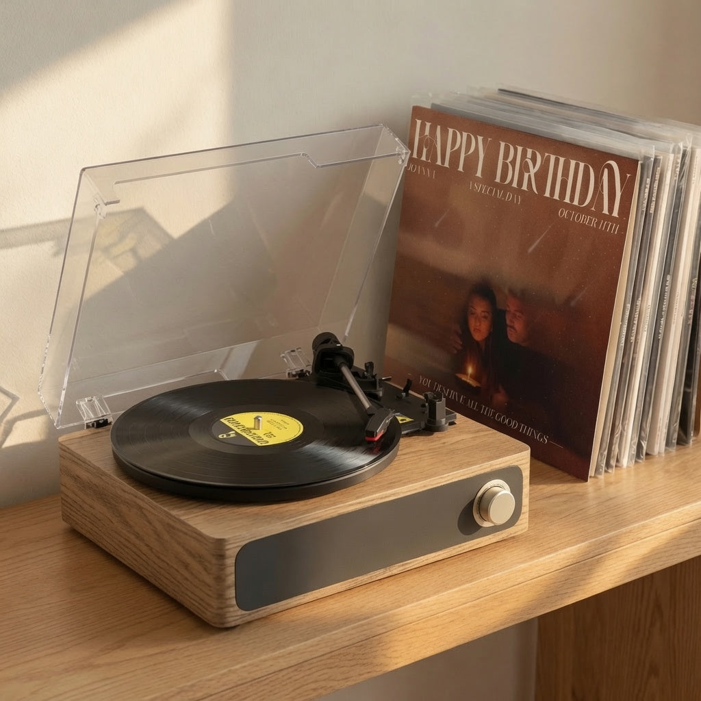 PLATINE VINYLE - VINTAGE BOIS